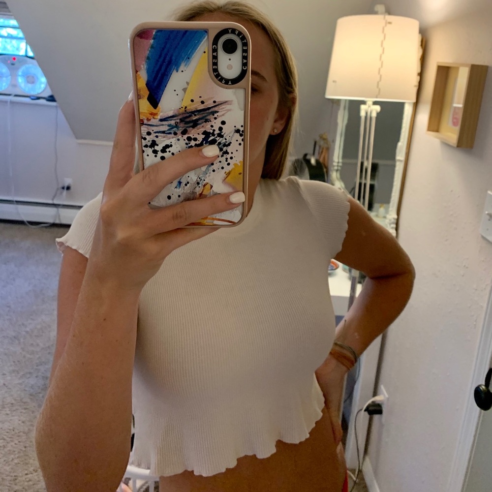 Light pink brandy top